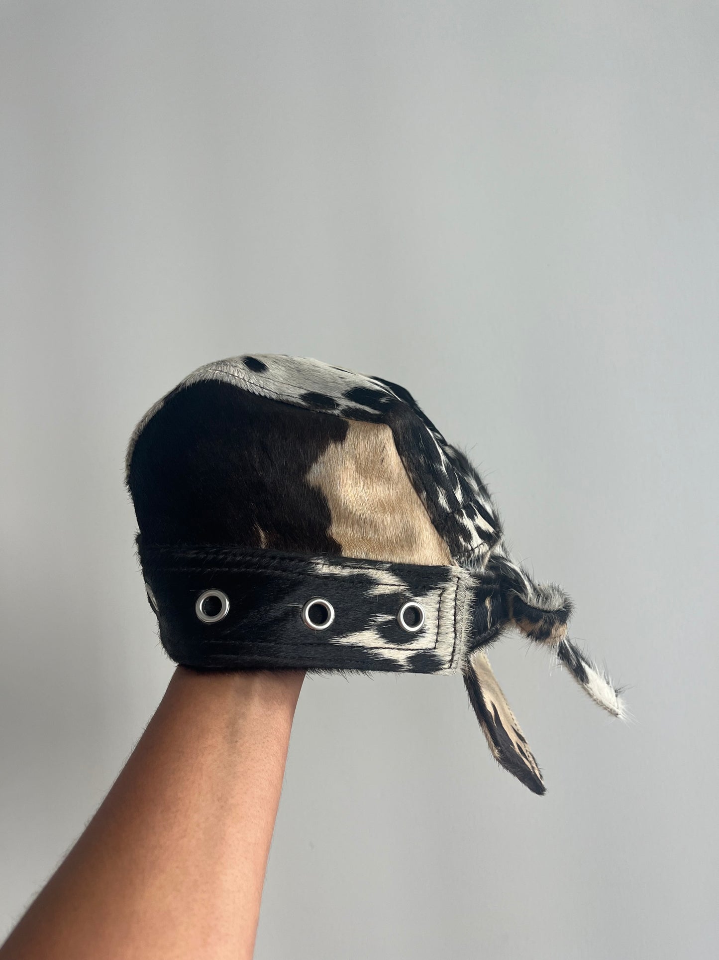 Multi-color cowhide insho scarf